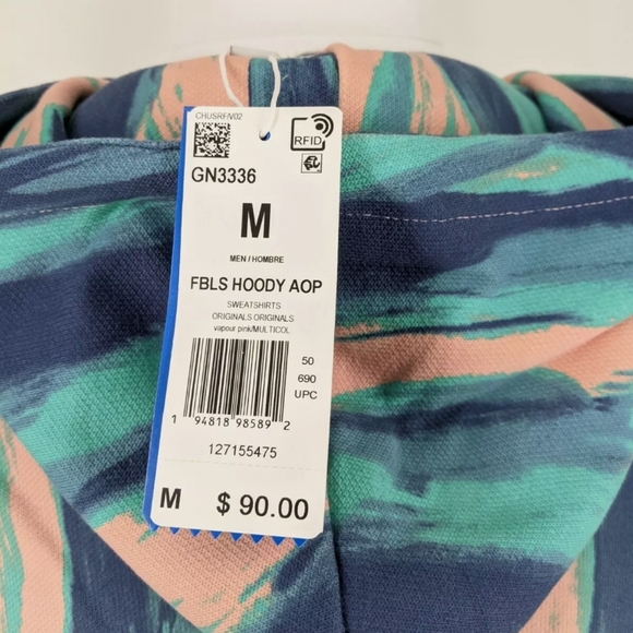 adidas | Sweaters | Rare Adidas Originals Fbls Aop Mens Pastel Gn3336  Colors Hoodie Nwt Size M | Poshmark